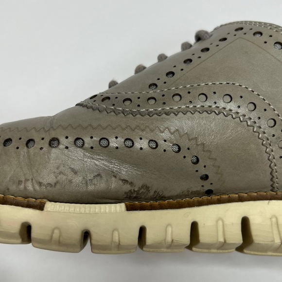 Cole Haan Zerogrand Gray Leather Wingtip Oxfords Mens 10M US - Picture 8 of 11